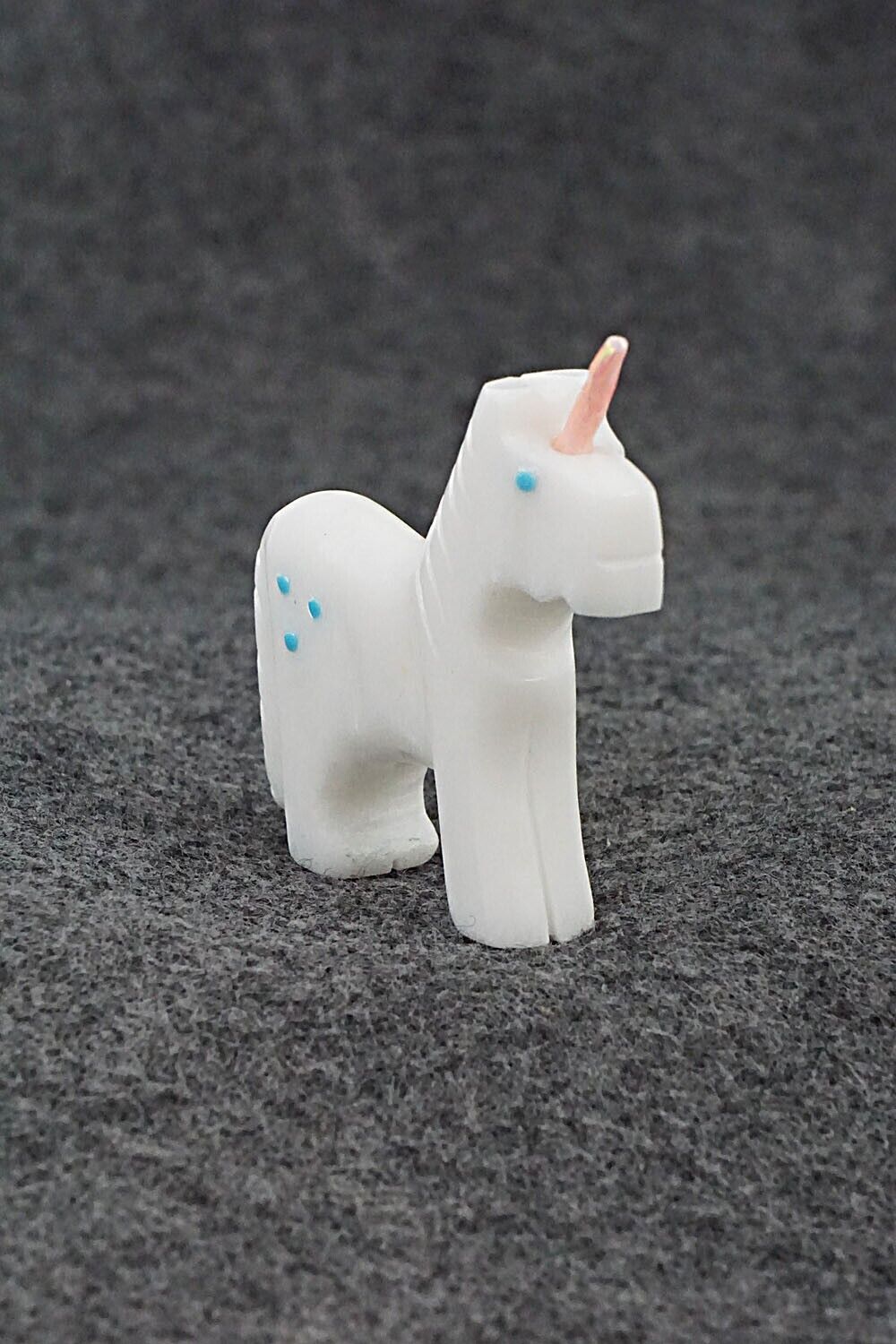 Unicorn Horse Zuni Fetish Carving - Todd Etsate