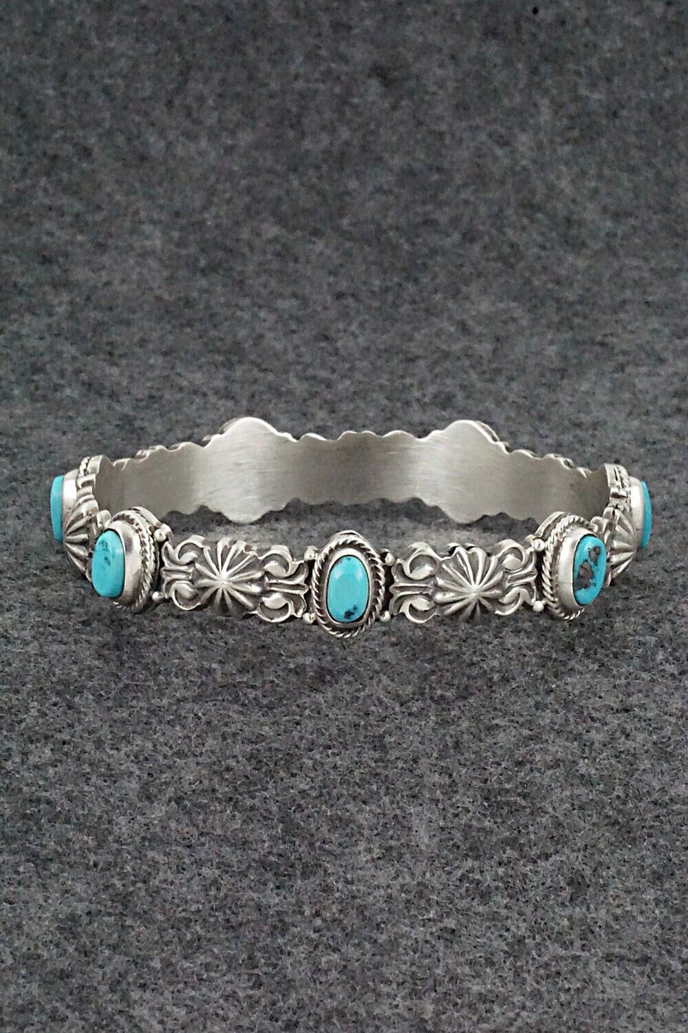 Turquoise & Sterling Silver Bangle Bracelet - Thomas Yazzie