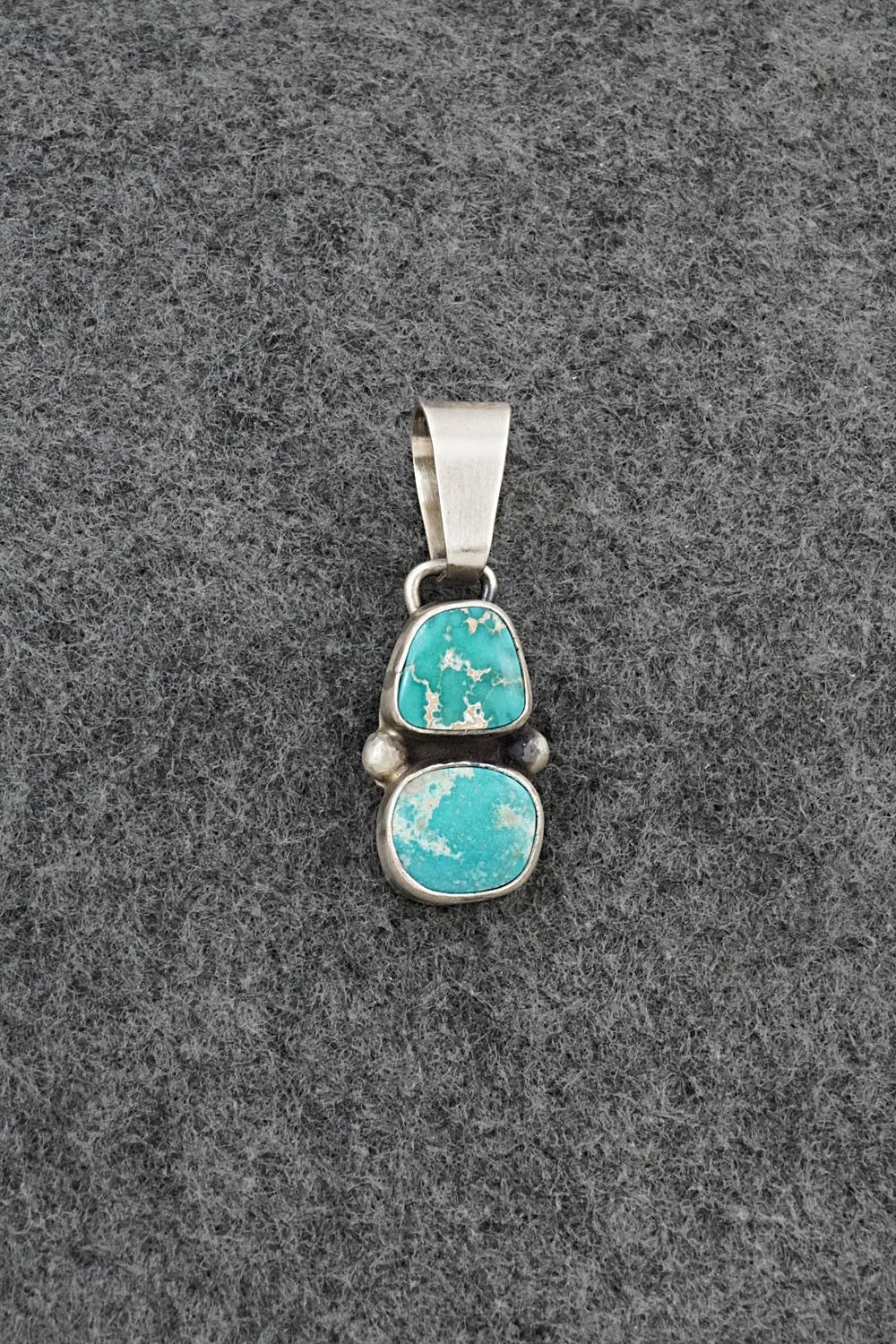 Turquoise & Sterling Silver Pendant - Darrin Livingston