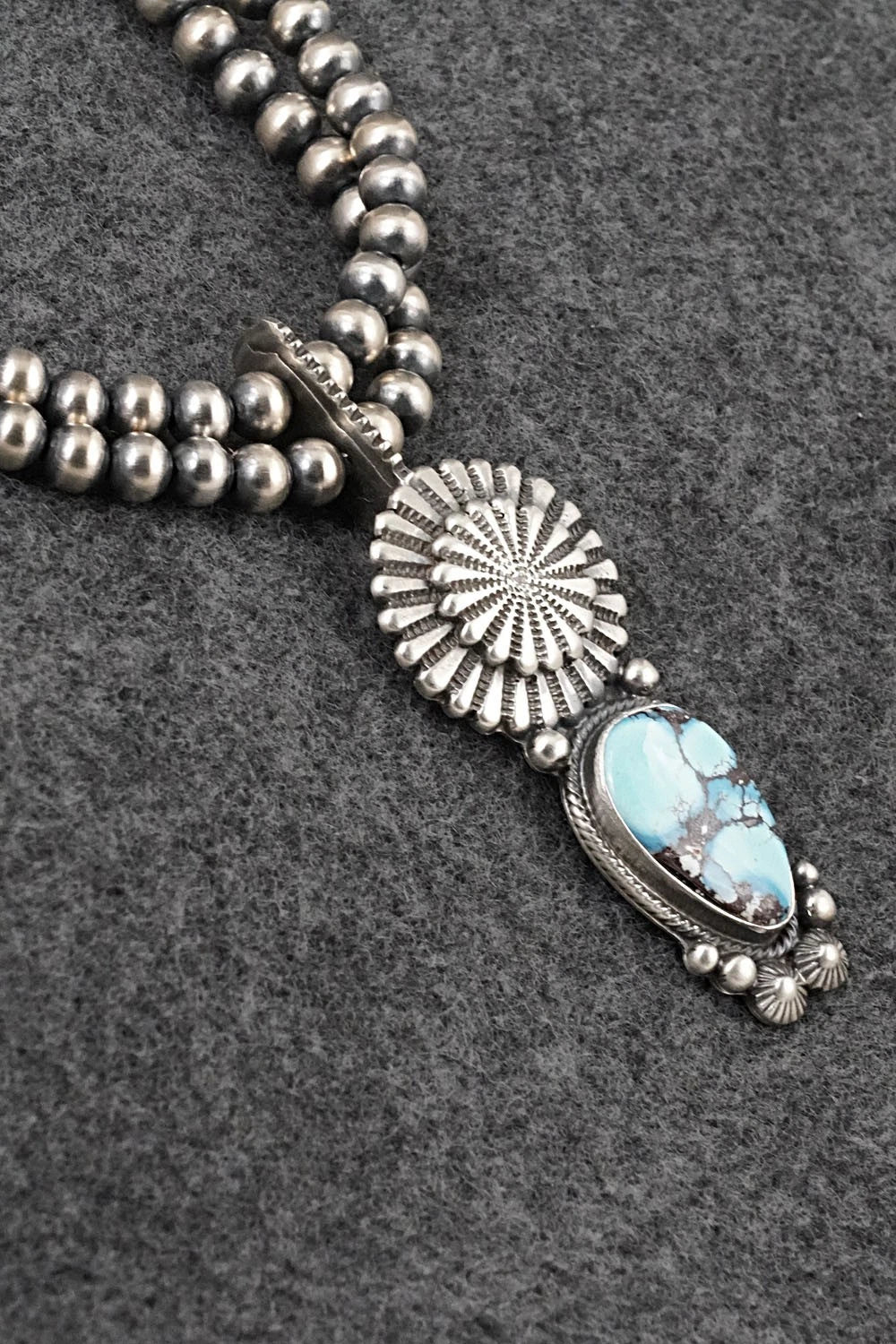 Turquoise & Sterling Silver Necklace - Tom Lewis