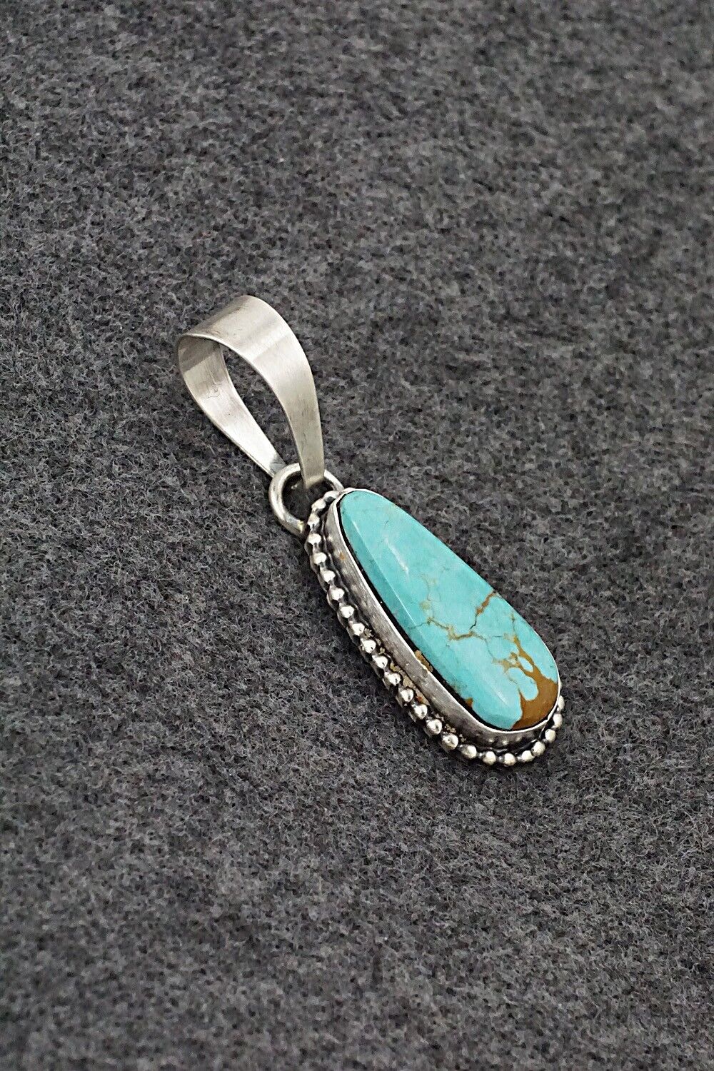 Turquoise & Sterling Silver Pendant - Randy Billy