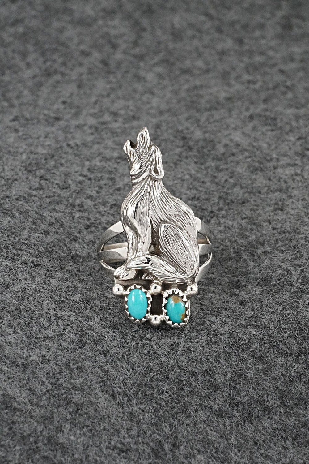 Turquoise & Sterling Silver Ring - Robert Martinez - Size 7.75