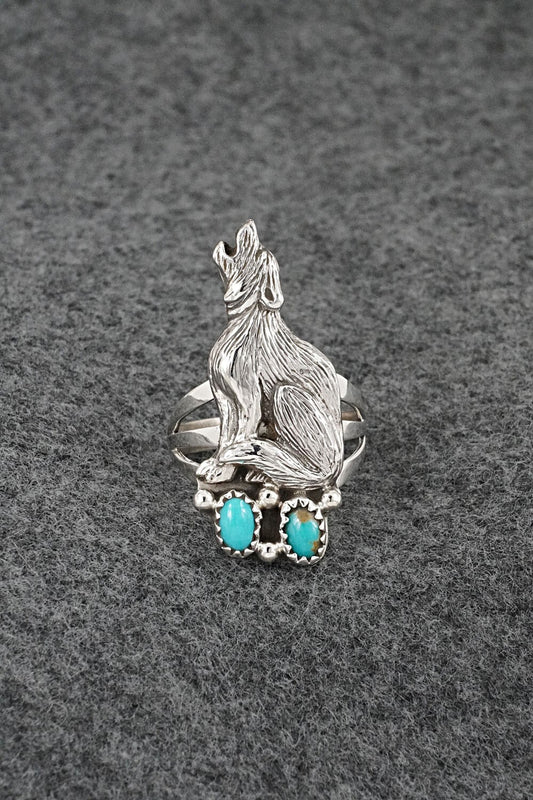 Turquoise & Sterling Silver Ring - Robert Martinez - Size 7.75