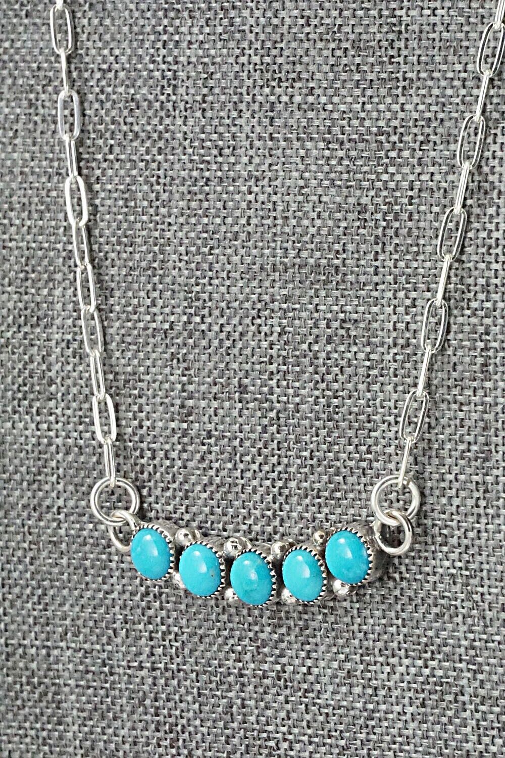 Turquoise & Sterling Silver Necklace - Anna Spencer