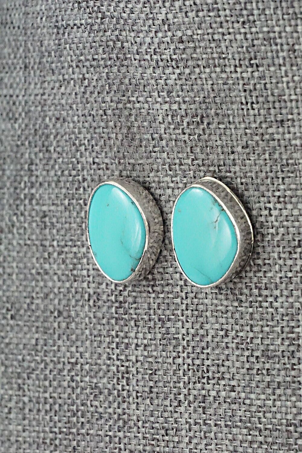 Turquoise & Sterling Silver Earrings - Marco Begaye