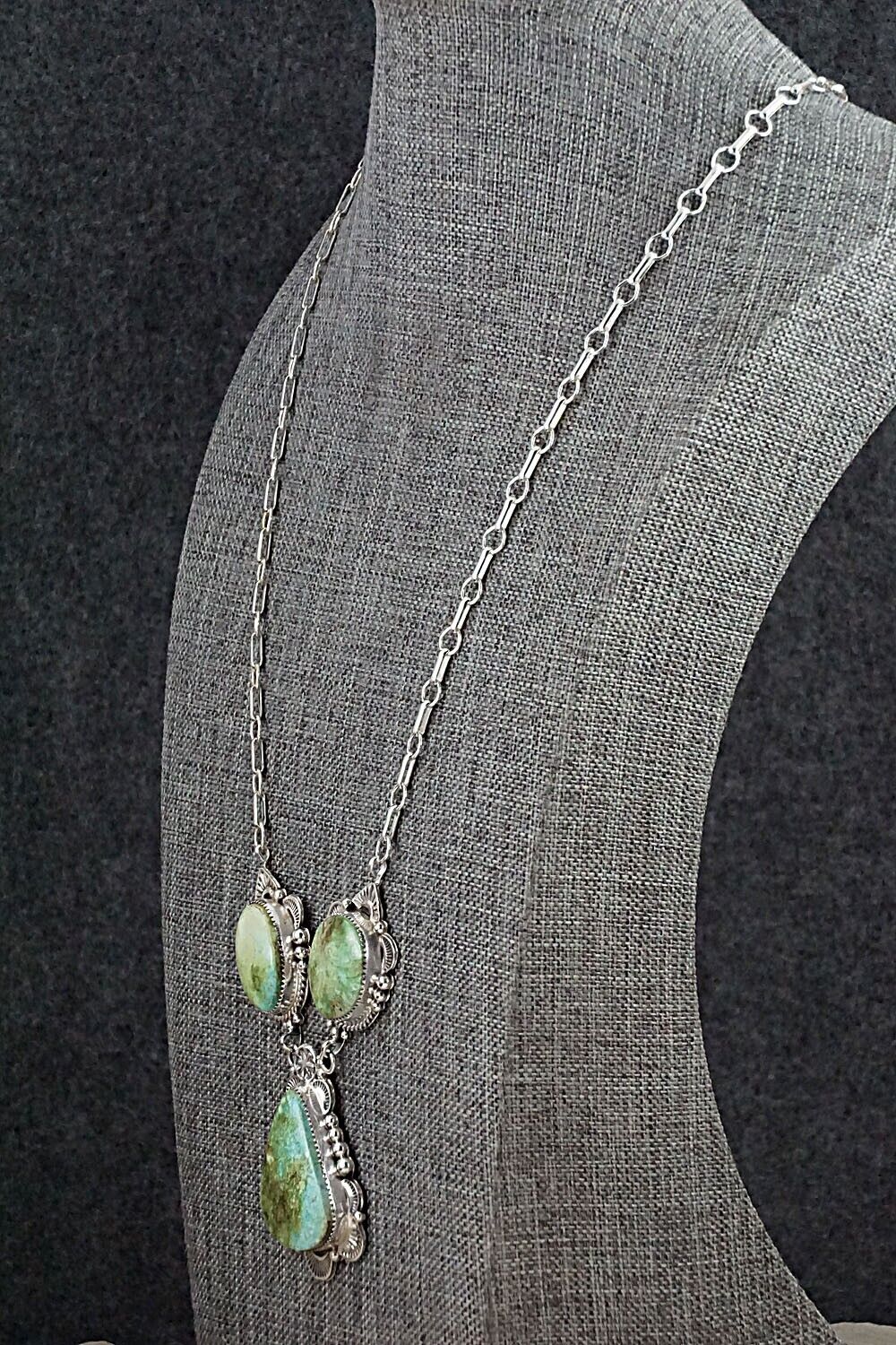 Turquoise and Sterling Silver Necklace - Anthony Brown