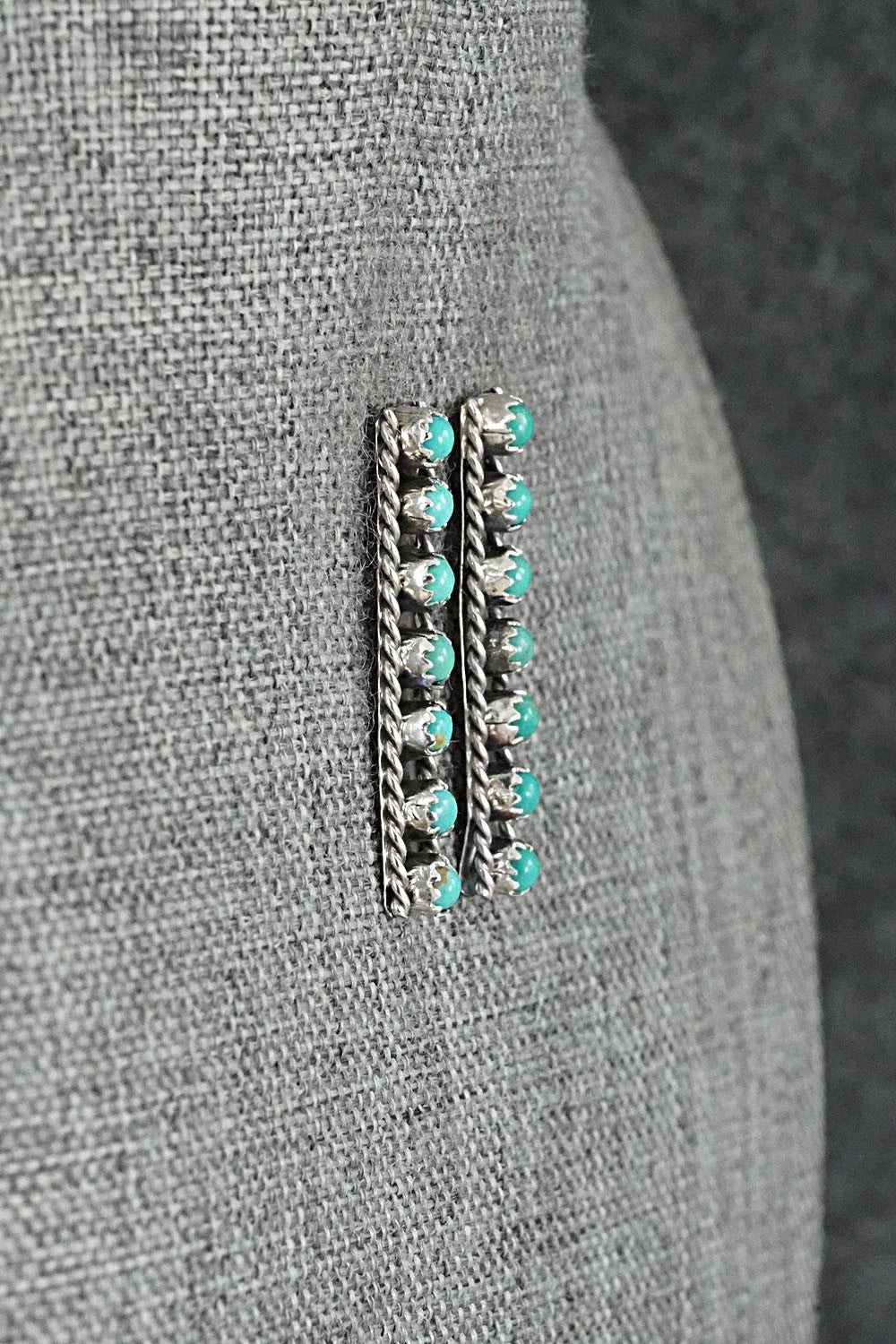 Turquoise & Sterling Silver Earrings - Dominic Duboise