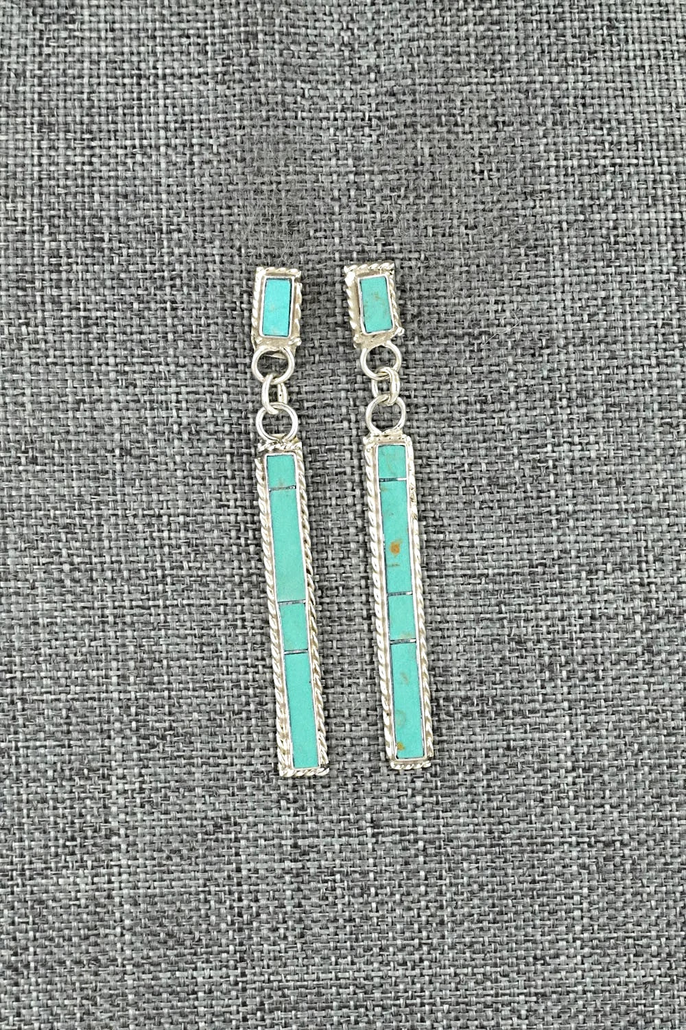 Turquoise & Sterling Silver Earrings - Ricky Booqua