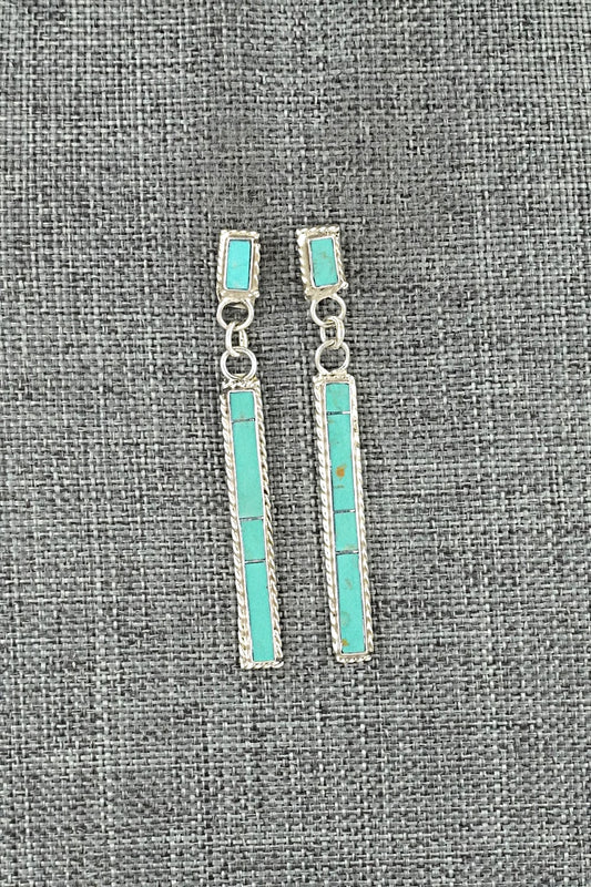 Turquoise & Sterling Silver Earrings - Ricky Booqua
