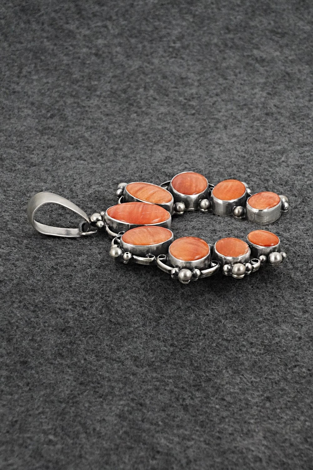 Spiny Oyster & Sterling Silver Pendant - Paul Livingston