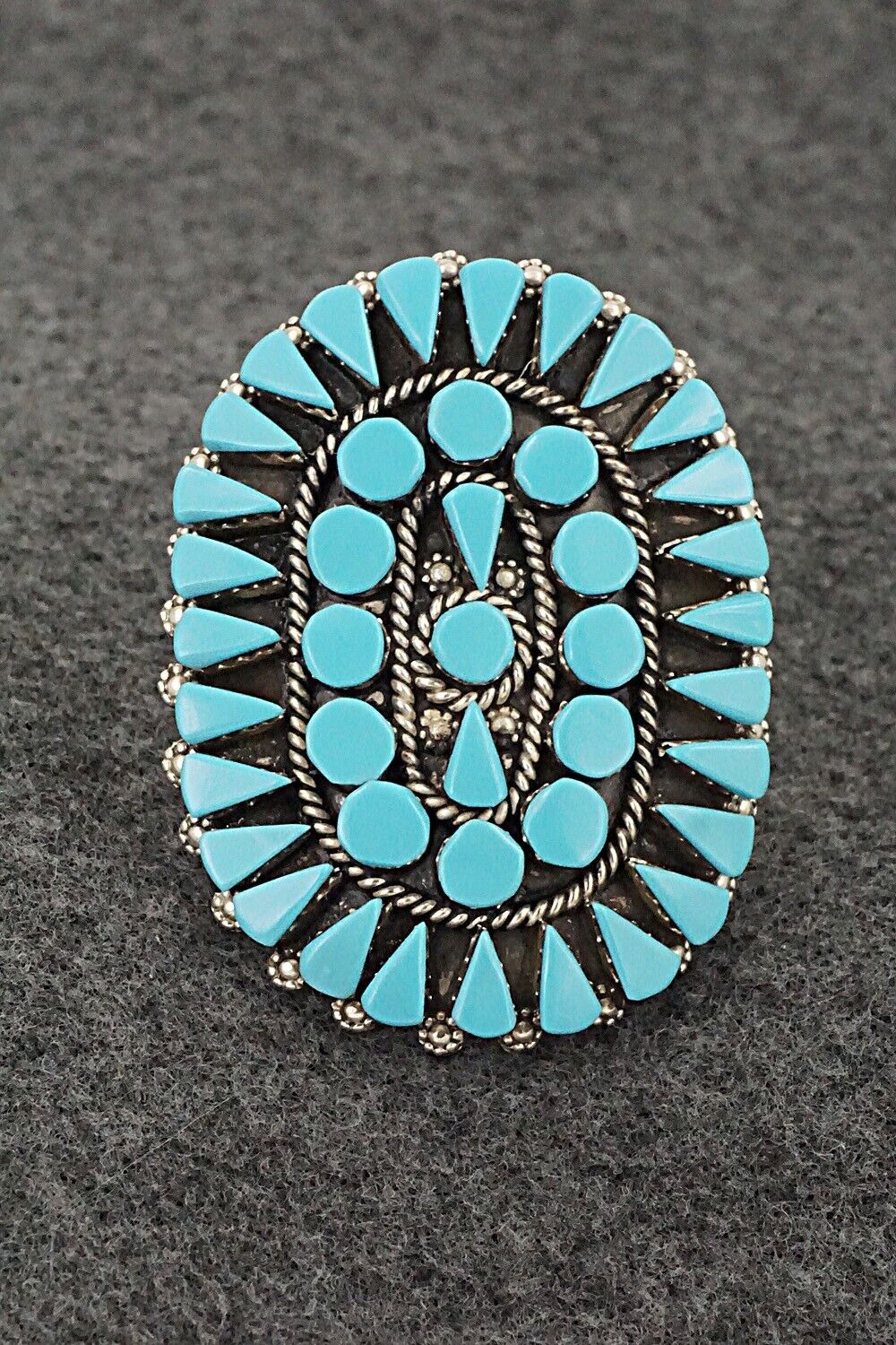 Turquoise & Sterling Silver Ring - Merlinda Chavez - Size 7