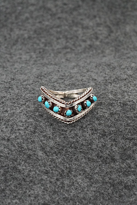 Turquoise & Sterling Silver Ring - Susie Livingston - Size 7