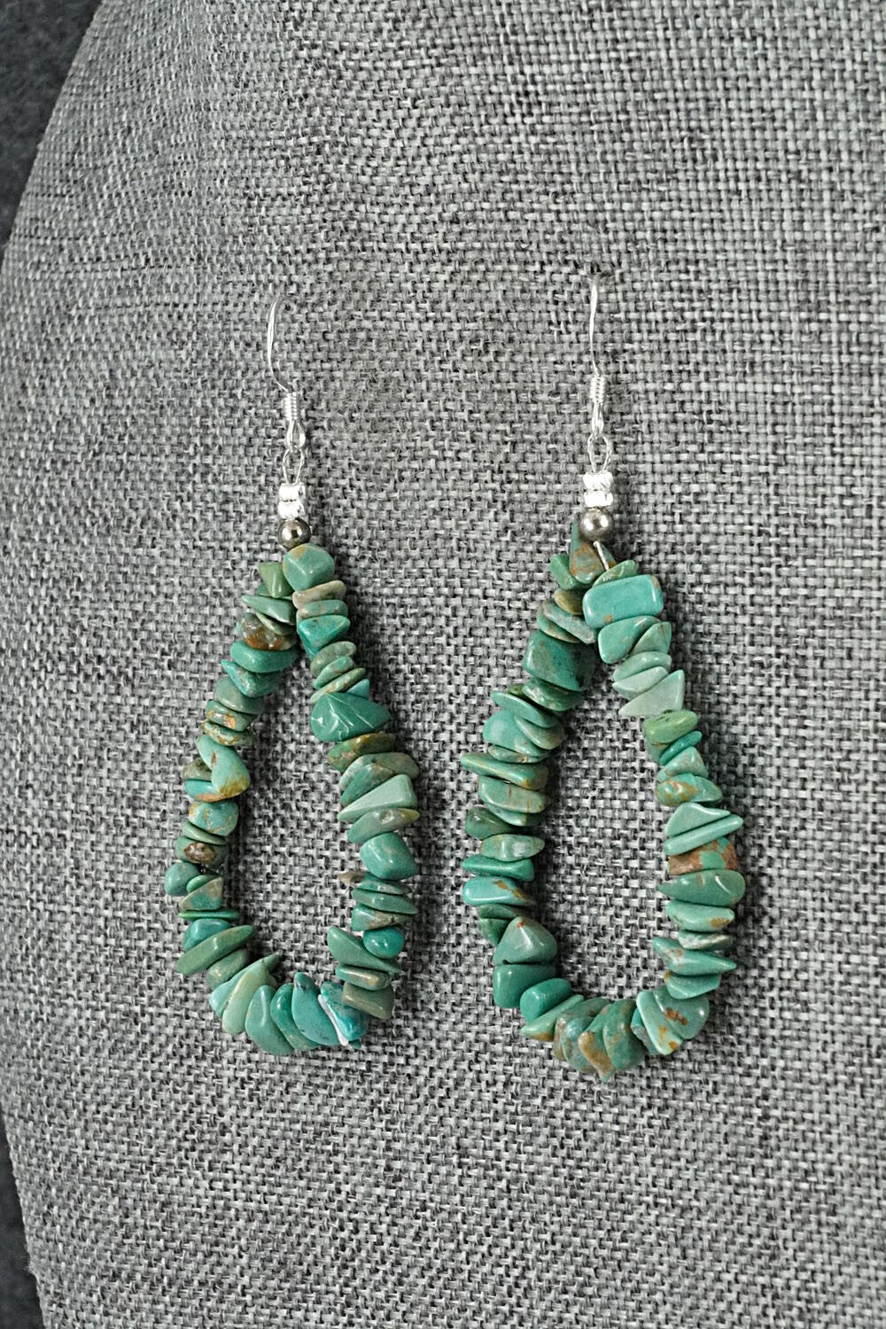 Turquoise & Sterling Silver Earrings - Doreen Jake