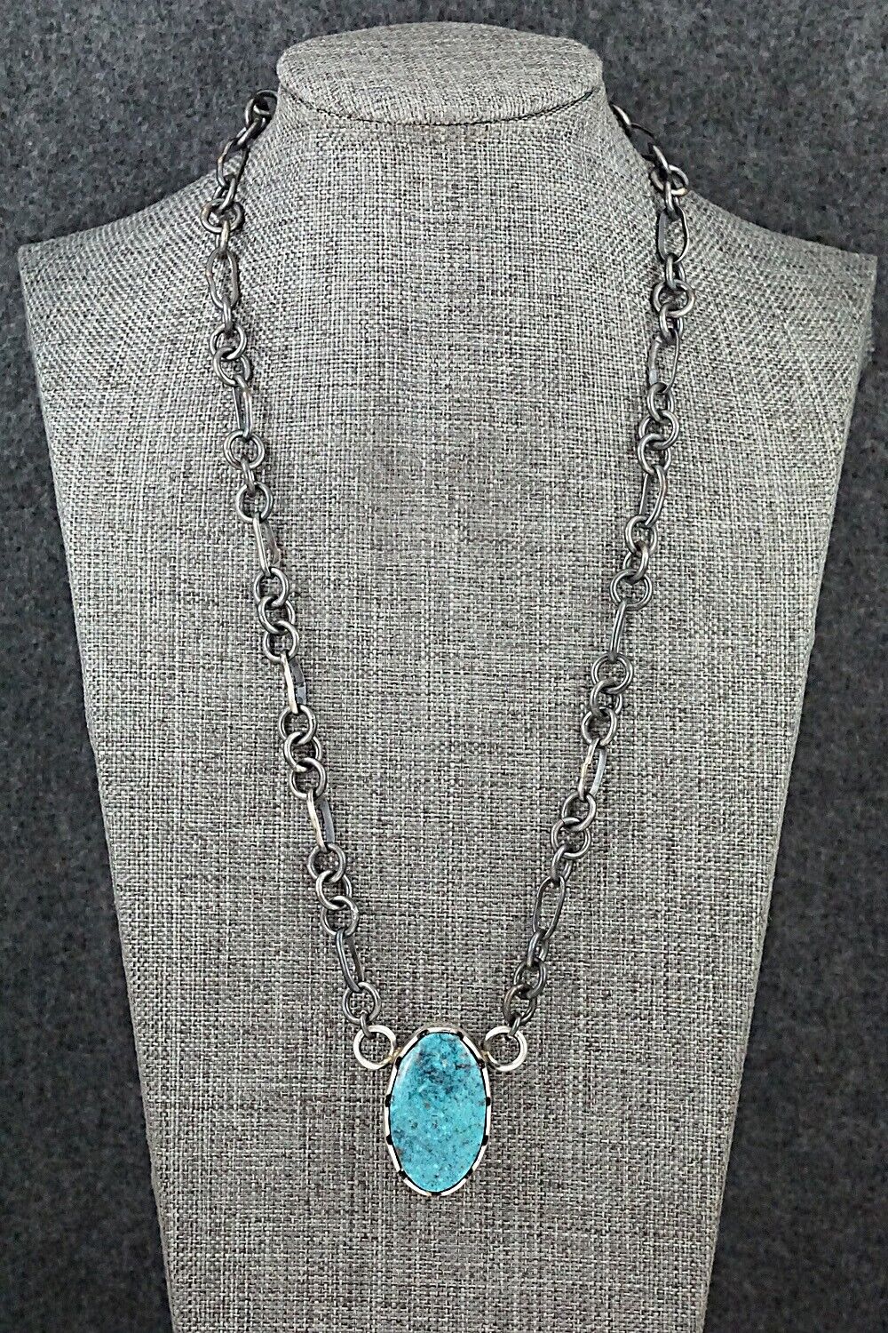 Turquoise & Sterling Silver Necklace - Paul Livingston