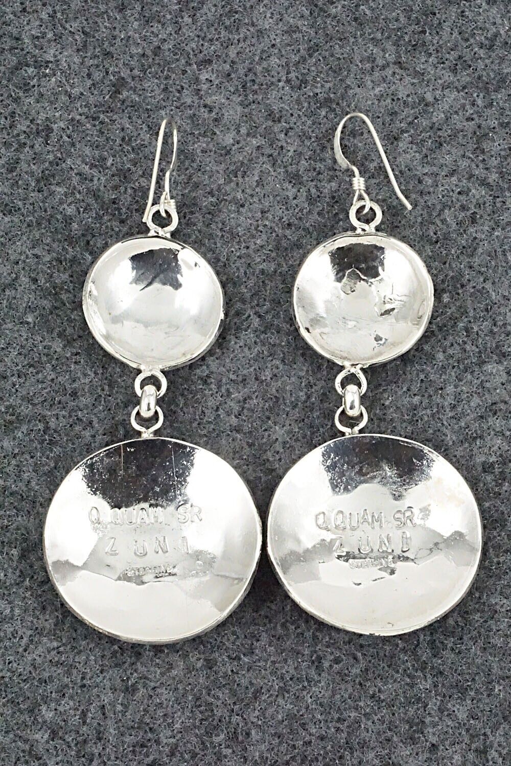 Multi Stone & Sterling Silver Earrings - Quintin Quam Sr.