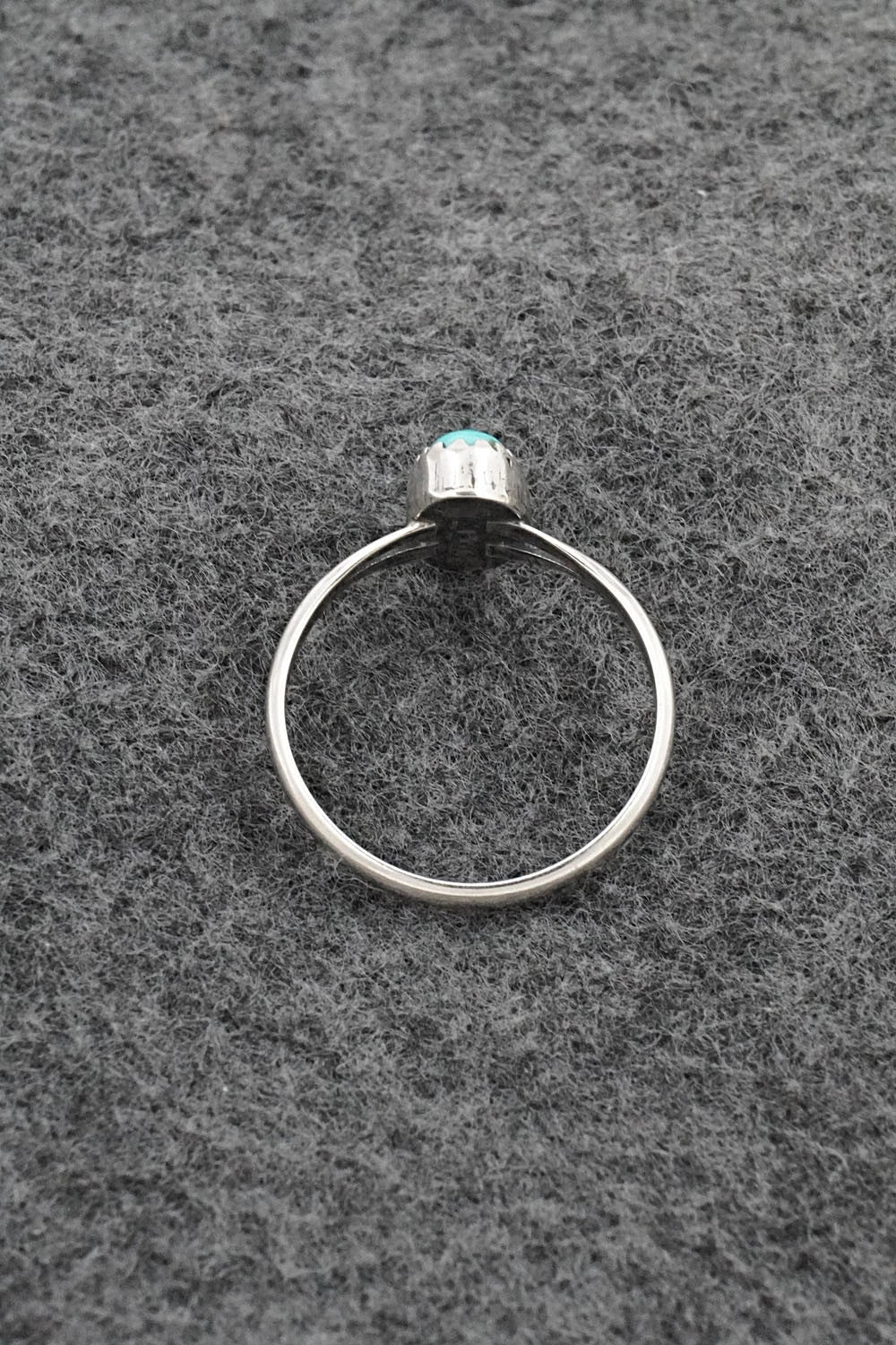 Turquoise & Sterling Silver Ring - Matthew Gordon - Size 8