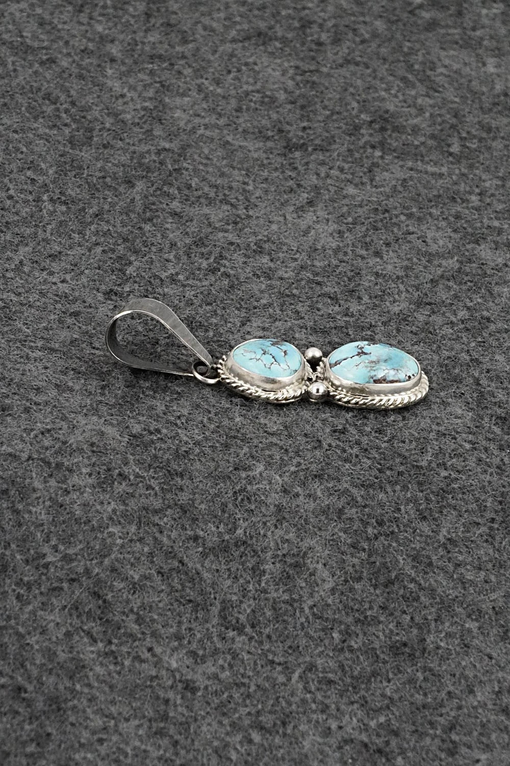 Turquoise & Sterling Silver Pendant - Eugene Gruber