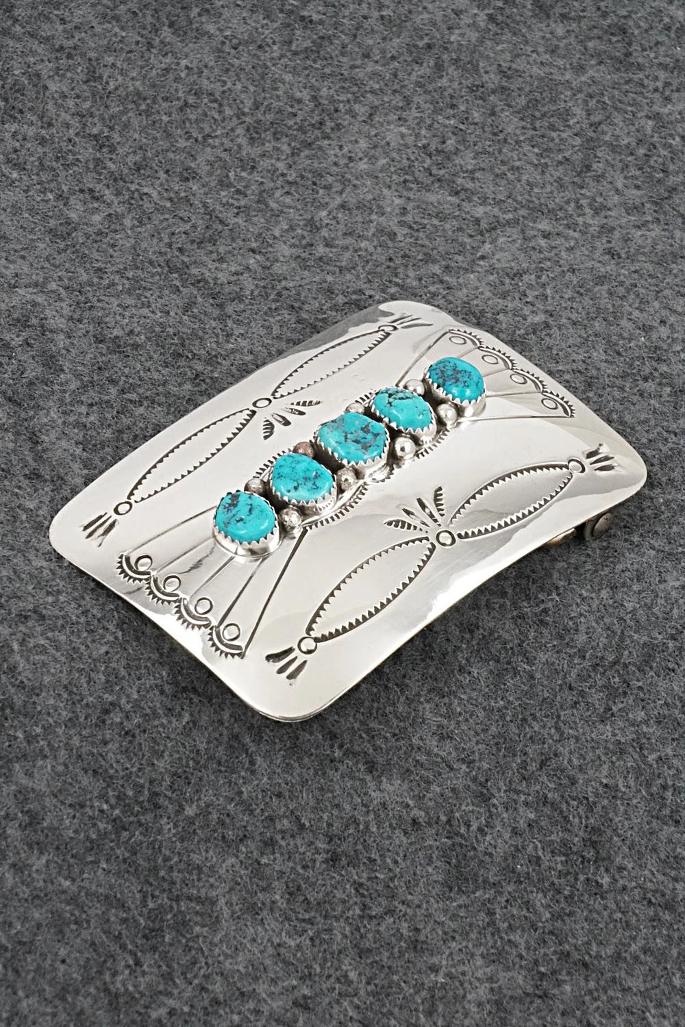 Turquoise & Sterling Silver Belt Buckle - Jolene Begay