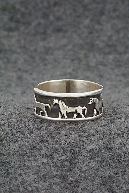 Sterling Silver Spinner Ring - Navajo - Size 10