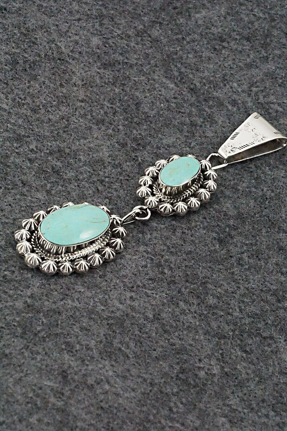 Turquoise & Sterling Silver Pendant - Sheena Jack