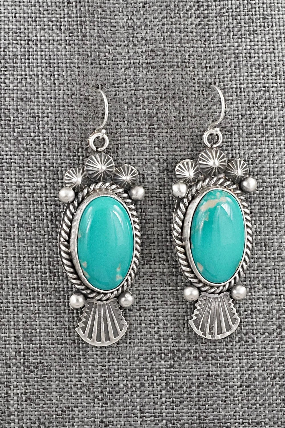 Turquoise & Sterling Silver Earrings - Michael Calladitto
