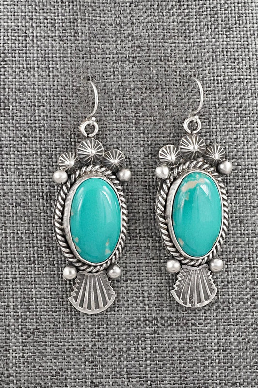 Turquoise & Sterling Silver Earrings - Michael Calladitto