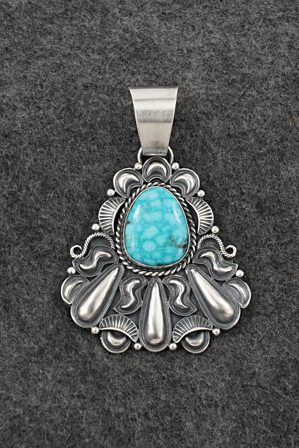 Turquoise and Sterling Silver Pendant - Derrick Gordon