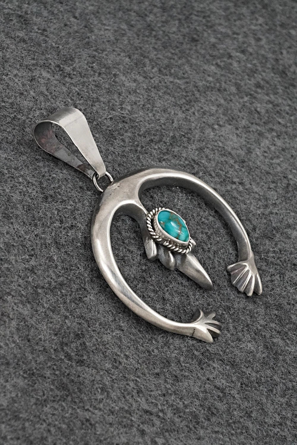 Turquoise & Sterling Silver Pendant - Eugene Gruber