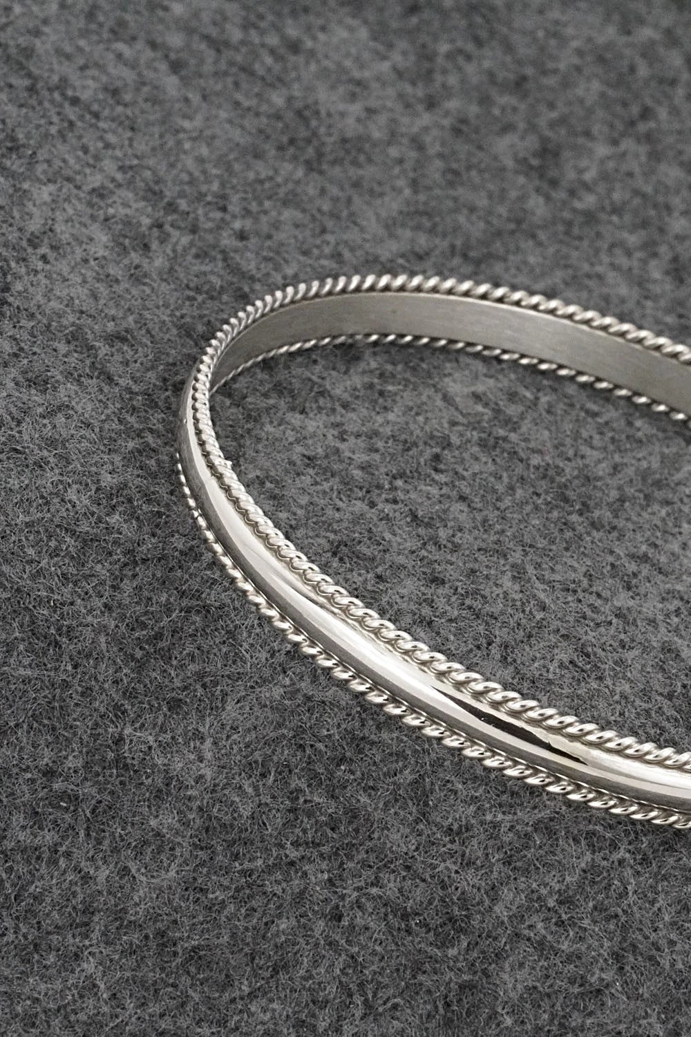 Sterling Silver Bangle Bracelet - Elaine Tahe