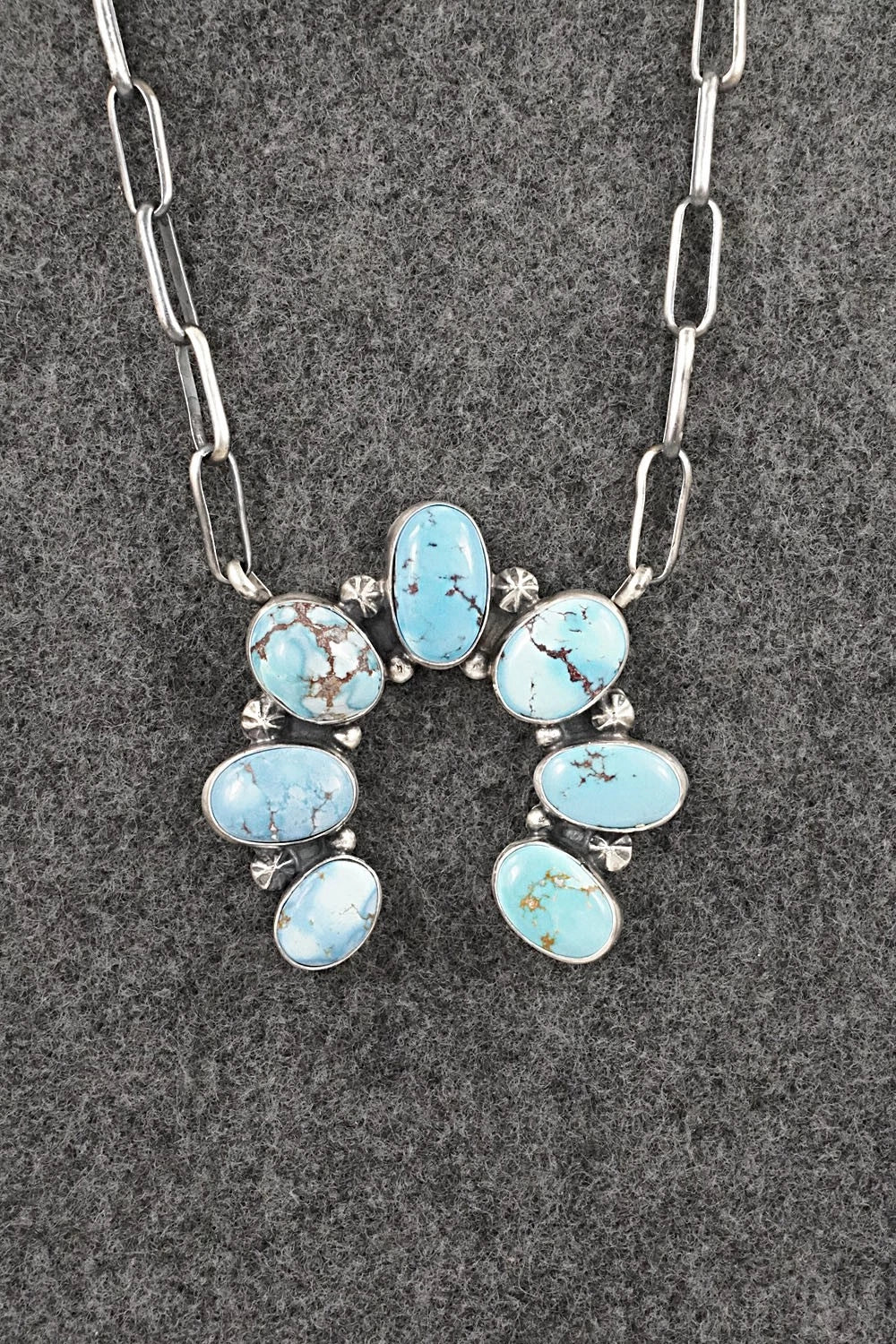 Turquoise & Sterling Silver Necklace - Darrin Livingston