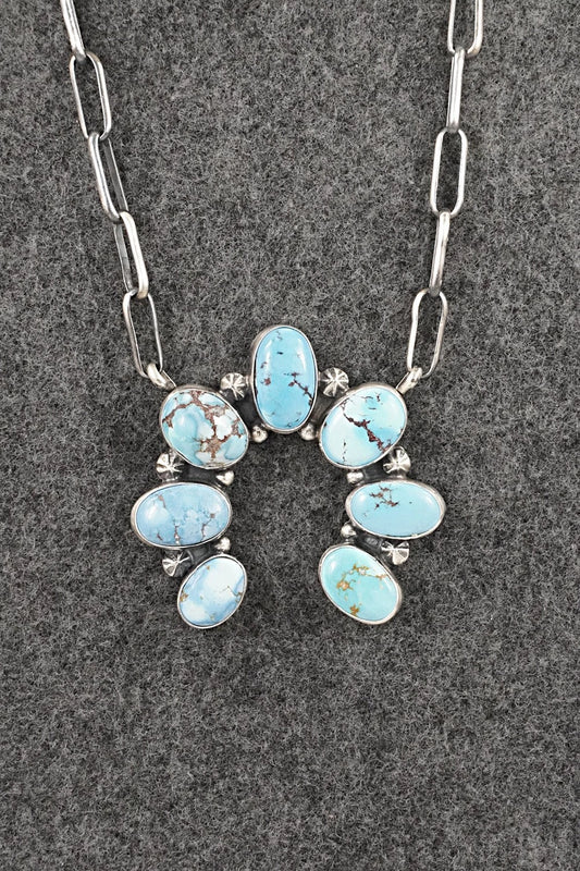 Turquoise & Sterling Silver Necklace - Darrin Livingston