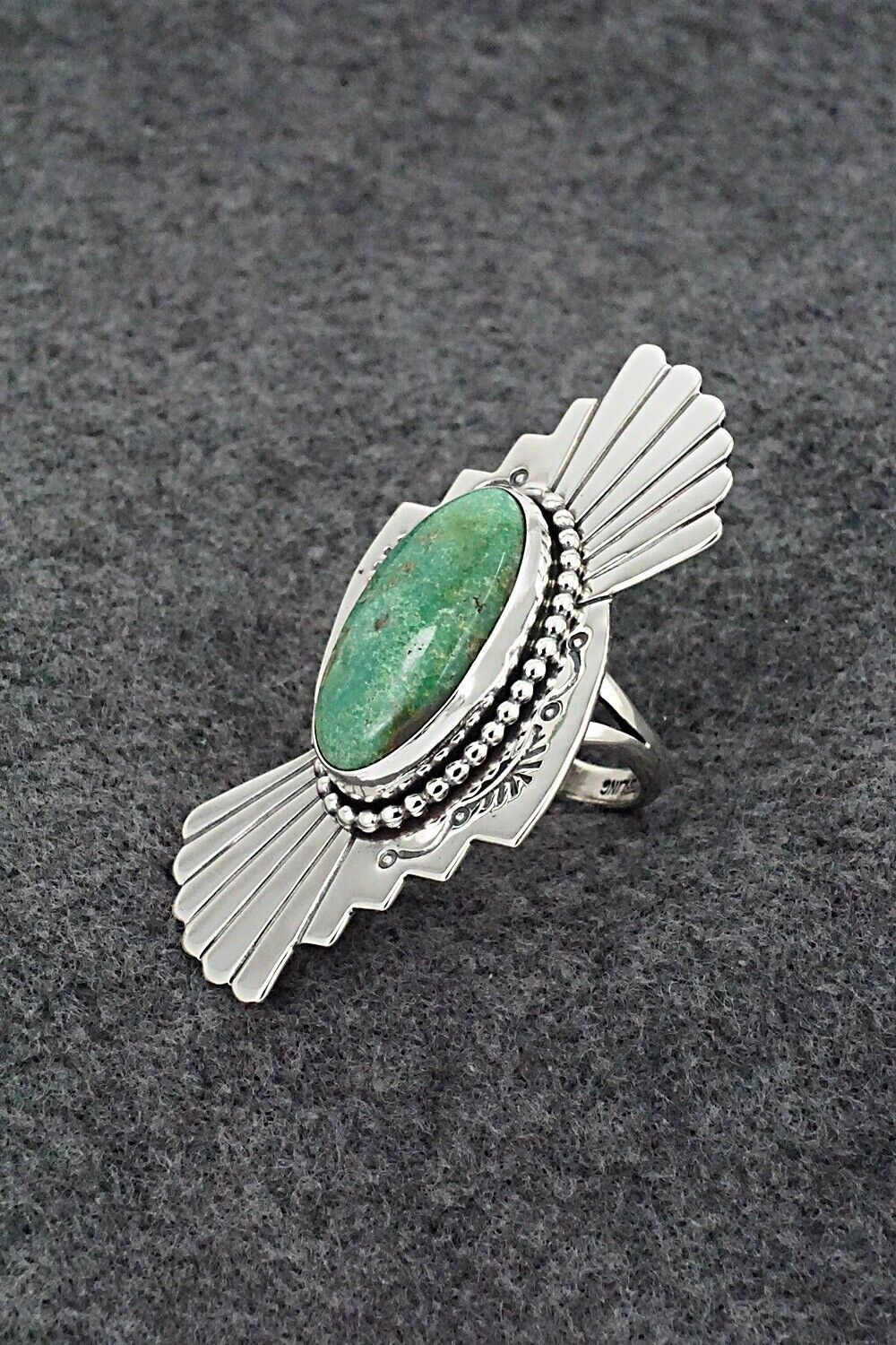 Turquoise & Sterling Silver Ring - Randy Billy - Size 7