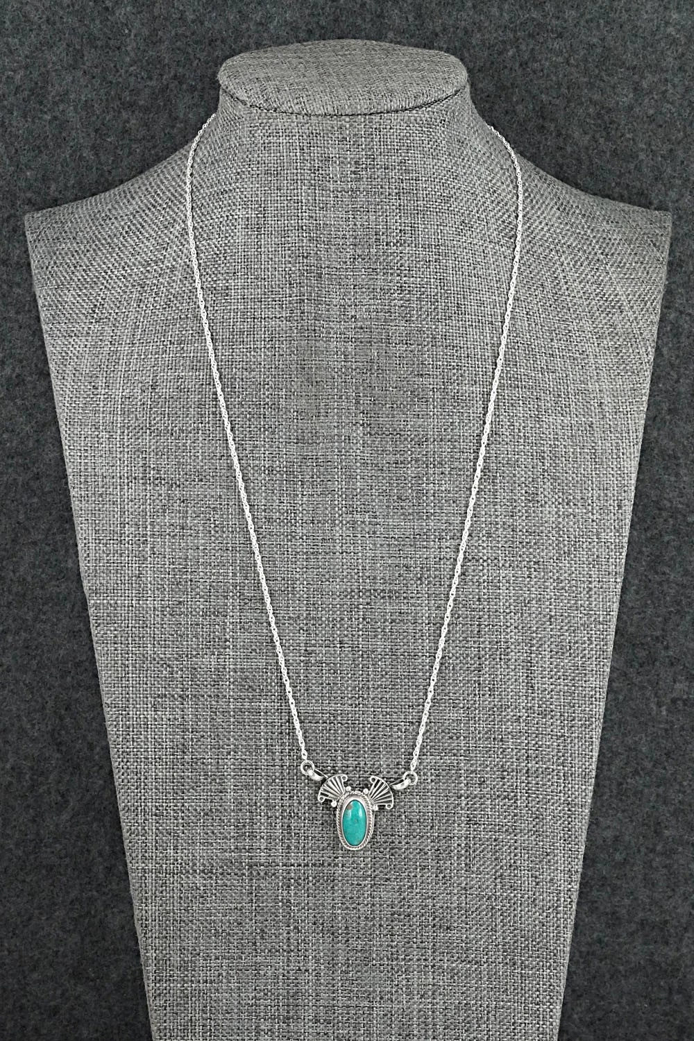 Turquoise & Sterling Silver Necklace - Verley Betone