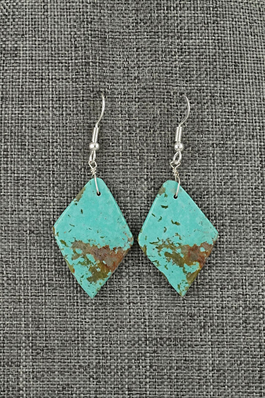 Turquoise & Sterling Silver Earrings - Louise Pete
