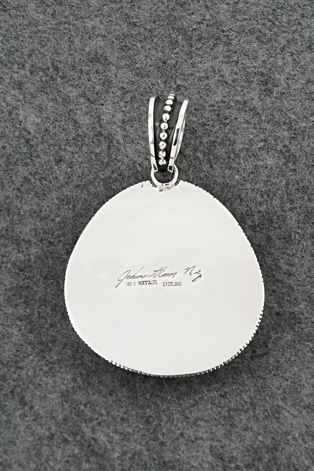 Turquoise and Sterling Silver Pendant - Jonathan Nez