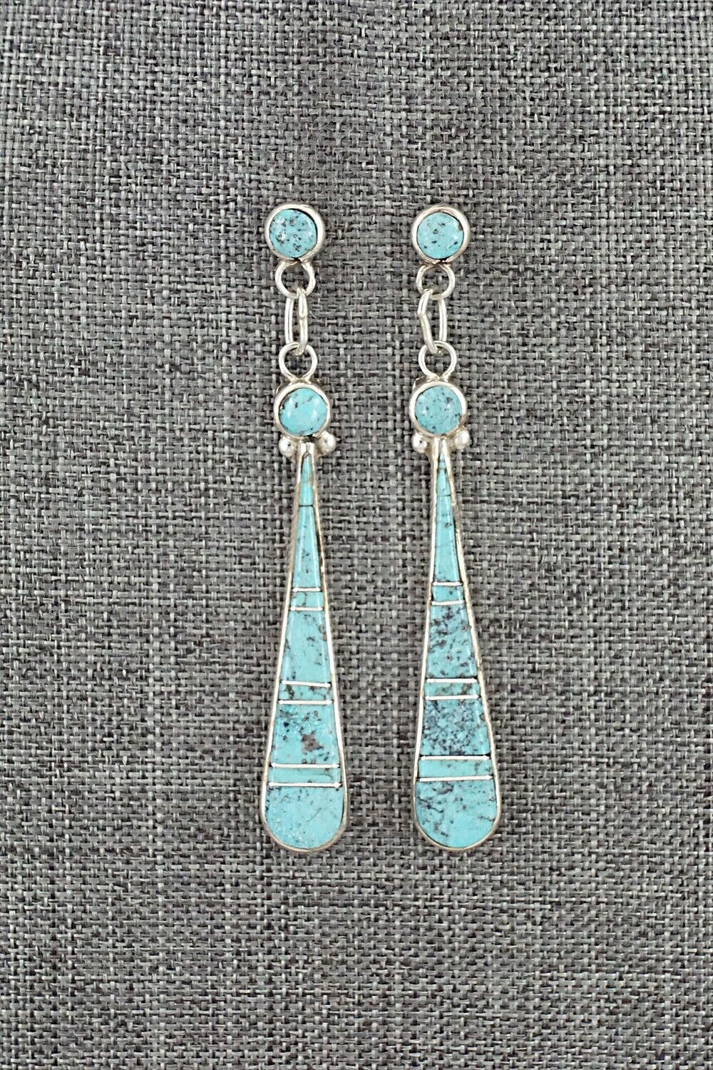 Turquoise & Sterling Silver Earrings - Terrance Panteah