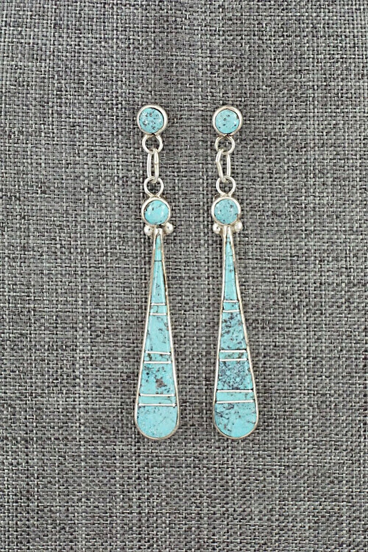 Turquoise & Sterling Silver Earrings - Terrance Panteah