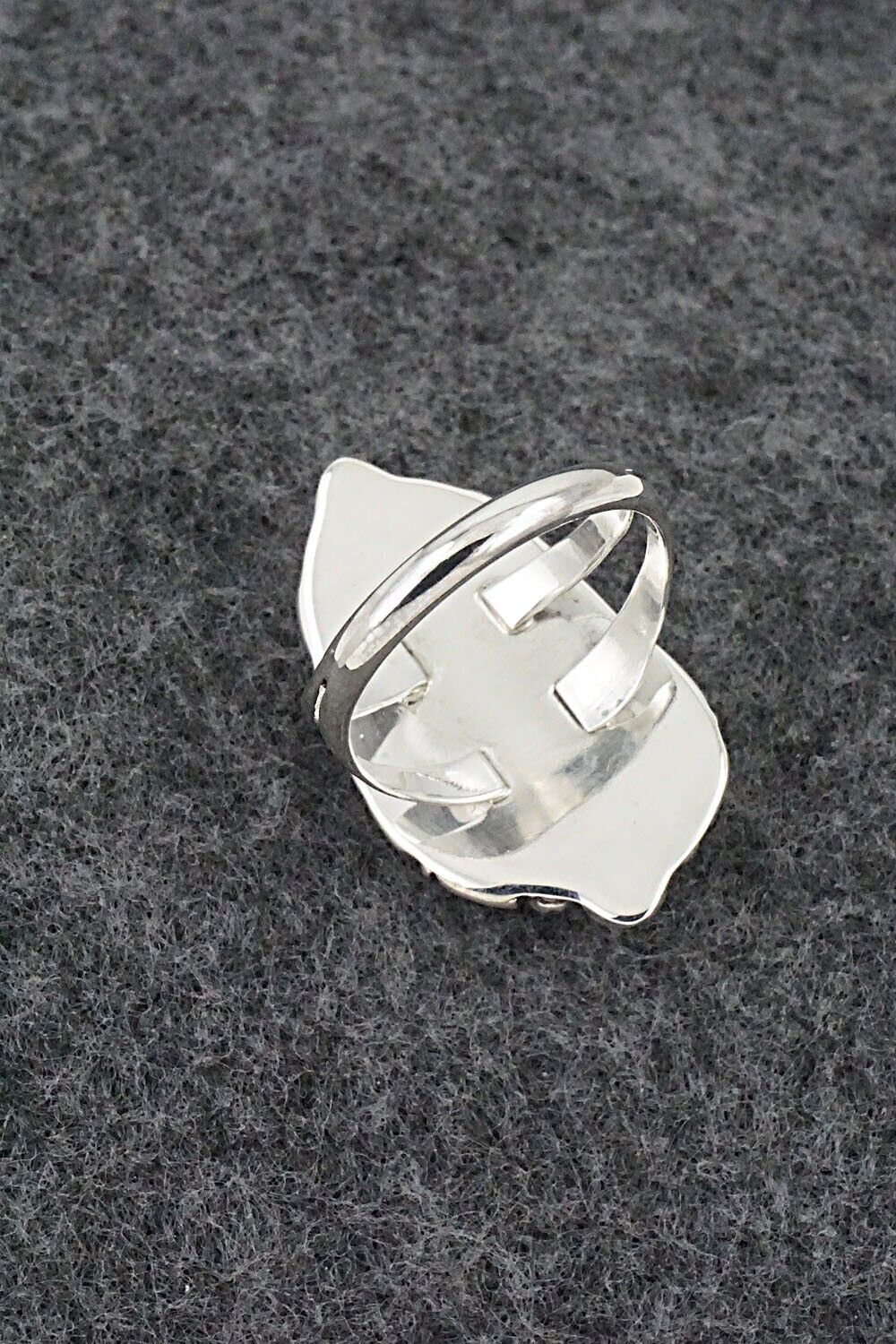 Multi-Stone & Sterling Silver Inlay Ring - James Manygoats - Size 6.25