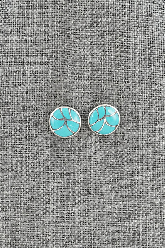 Turquoise & Sterling Silver Earrings - Orena Leekya
