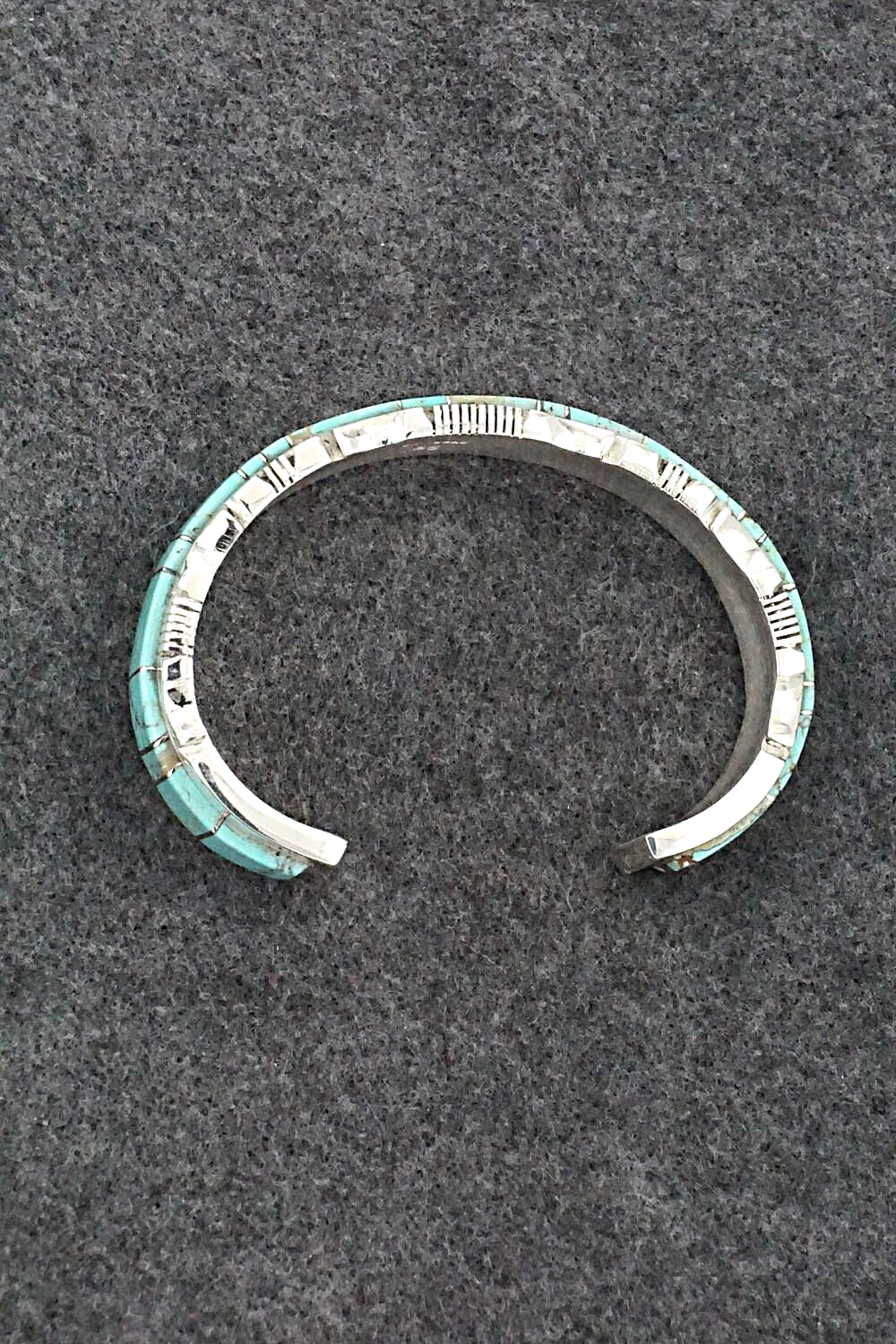 Turquoise & Sterling Silver Inlay Bracelet - Steve Francisco