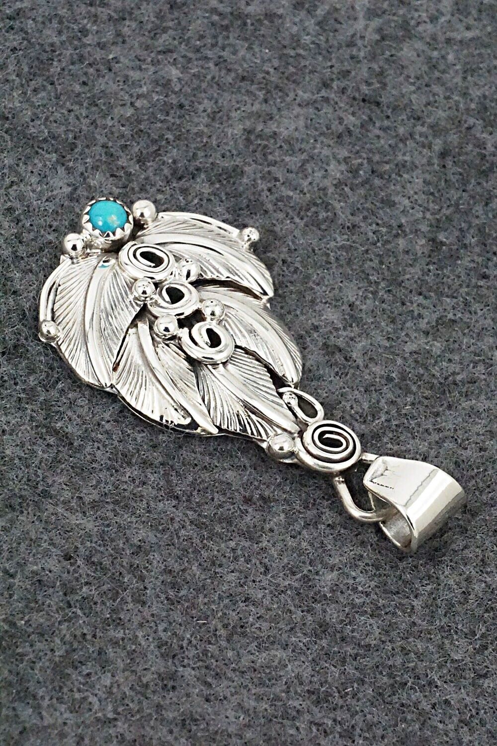 Turquoise & Sterling Silver Pendant - Darrell Morgan