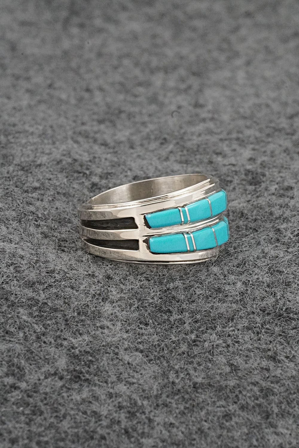 Turquoise & Sterling Silver Ring - Wilbert Muskett Jr. - Size 7.75