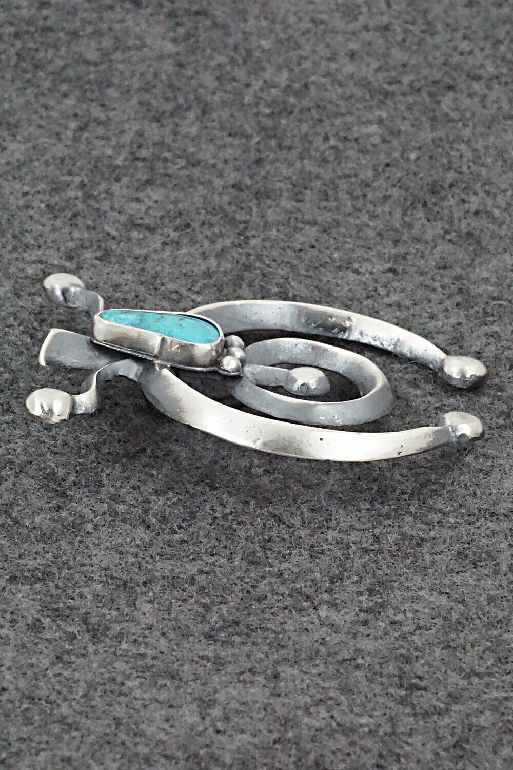 Turquoise & Sterling Silver Pendant - Harrison Bitsue