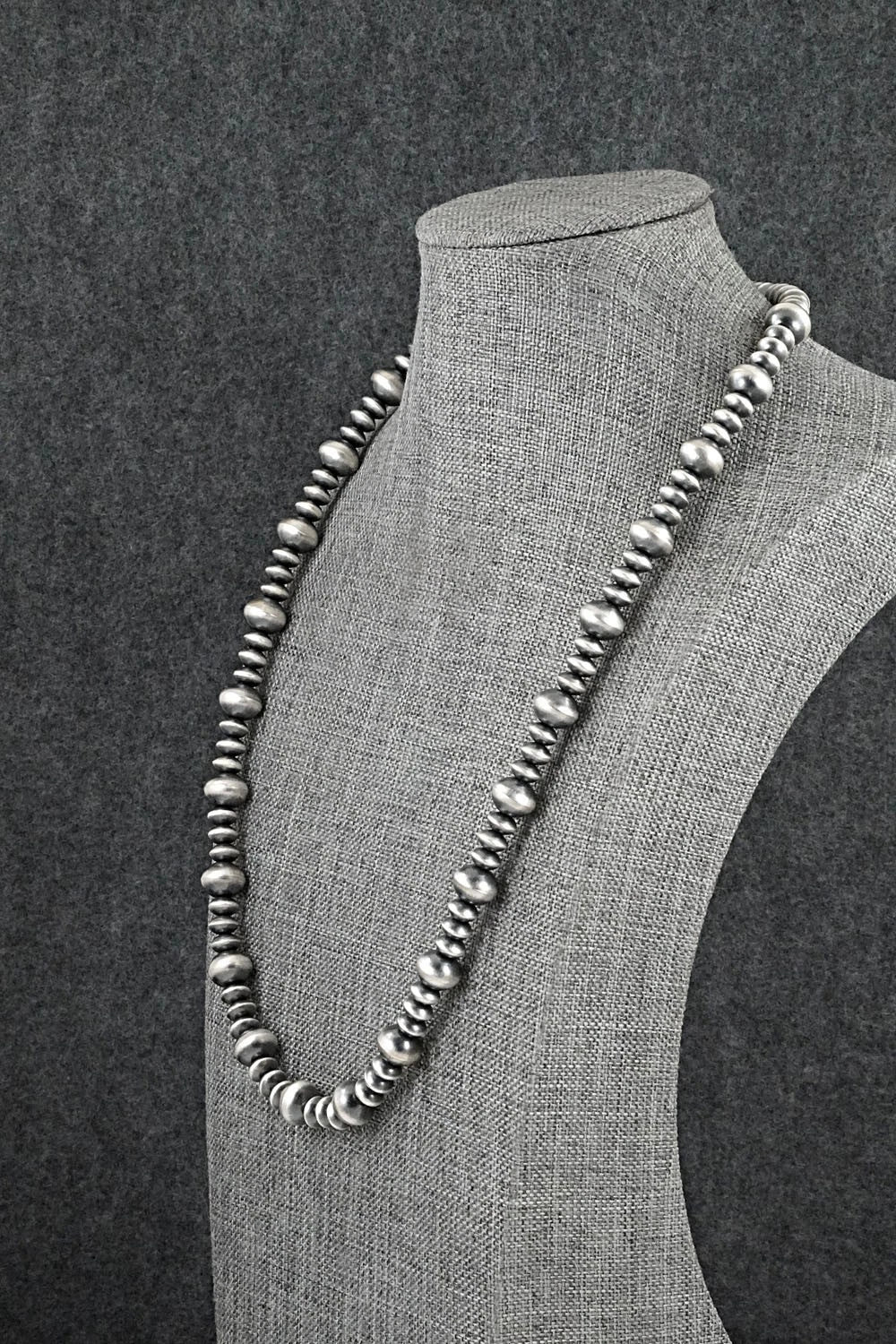 Sterling Silver Navajo Pearl Necklace 22" - Crystal Haley