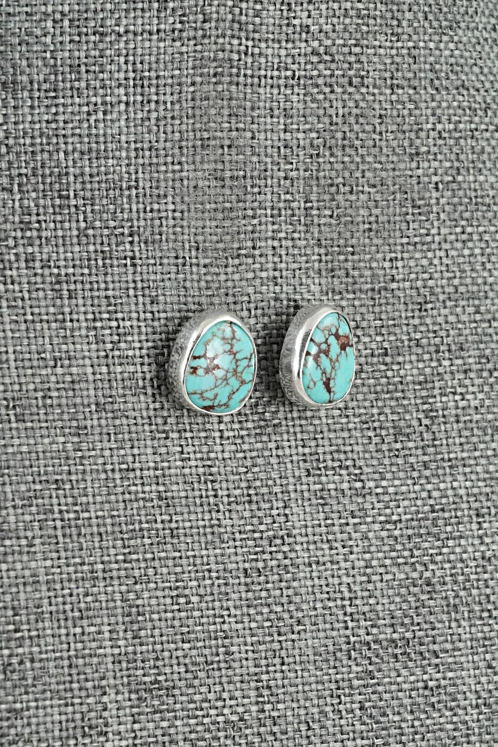 Turquoise & Sterling Silver Earrings - Eugene Gruber