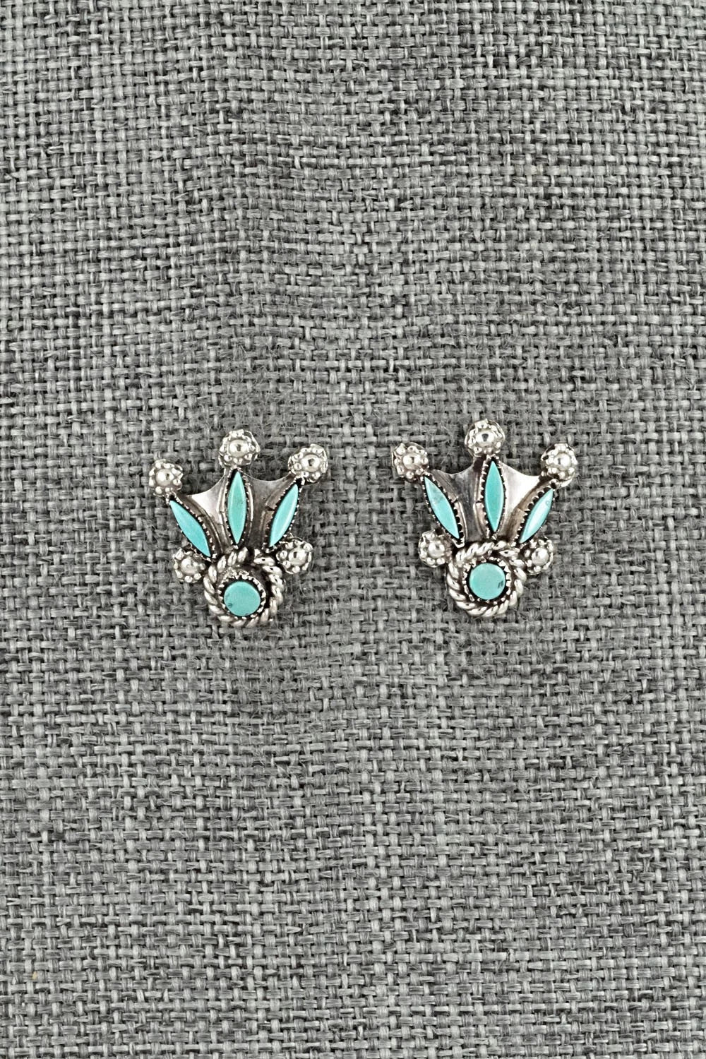 Turquoise & Sterling Silver Earrings - Merlinda Chavez