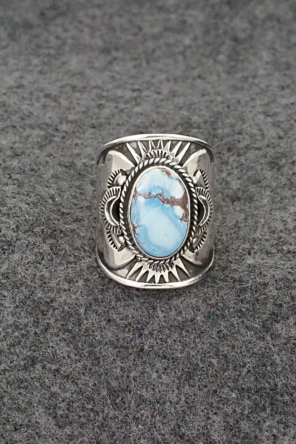 Turquoise & Sterling Silver Ring - Derrick Gordon - Size 8