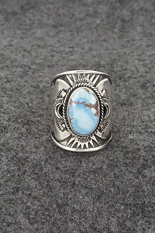 Turquoise & Sterling Silver Ring - Derrick Gordon - Size 8