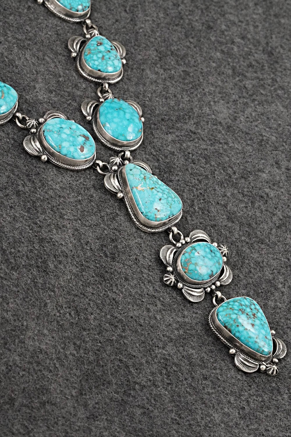 Turquoise & Sterling Silver Necklace and Earrings Set - Randy Boyd