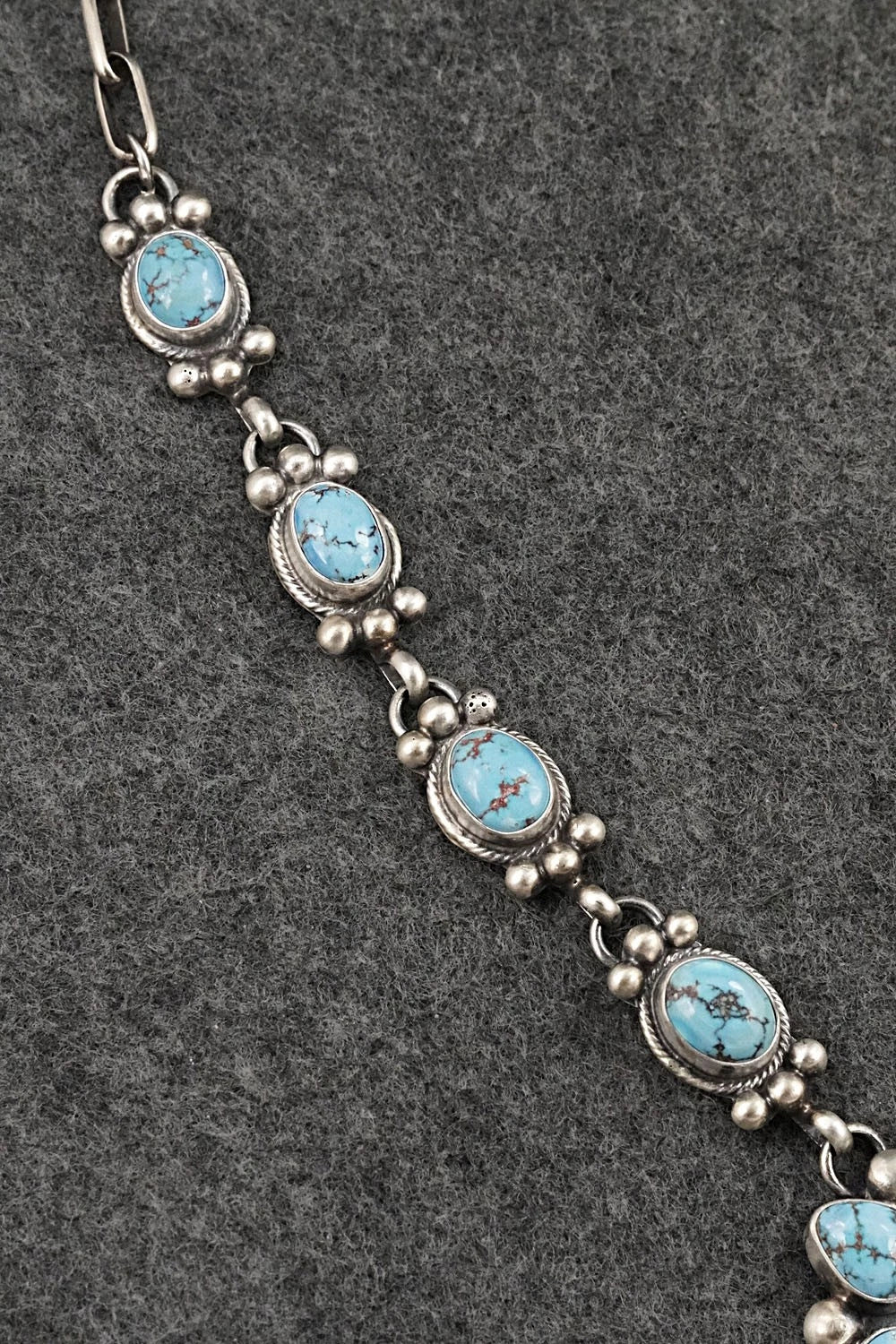 Turquoise & Sterling Silver Necklace and Earrings Set - Kathleen Livingston